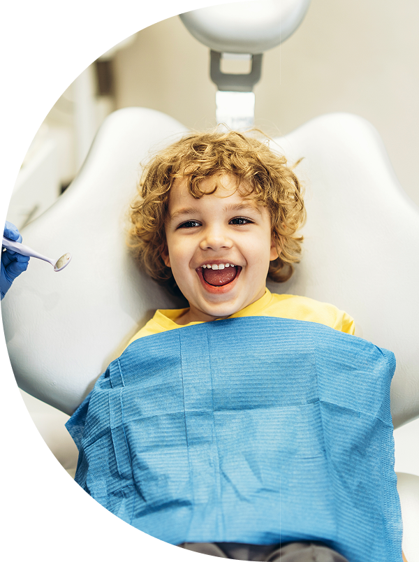smiling child at the dentist edit